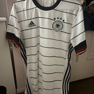 Adidas White and Black Germany Jersey